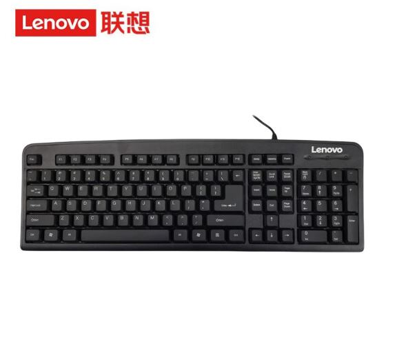 联想（lenovo）键盘 有线键盘 K4800S 电脑办公键盘 笔记本键盘黑色